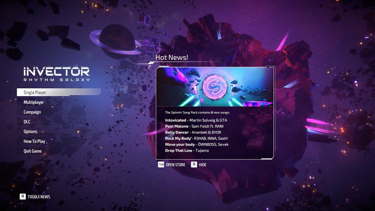 Invector: Rhythm Galaxy - Spinnin' Song Pack screenshot 1