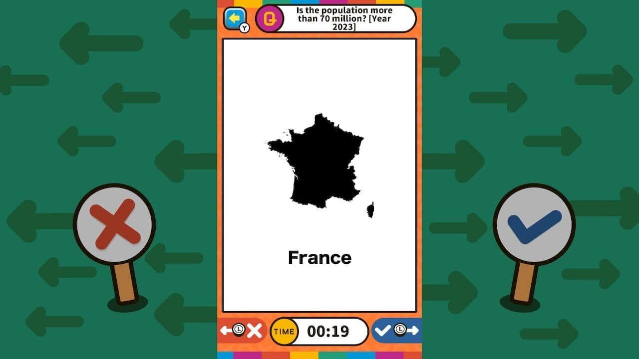 Swipe Right or Left Geography Binary Quiz screenshot 1