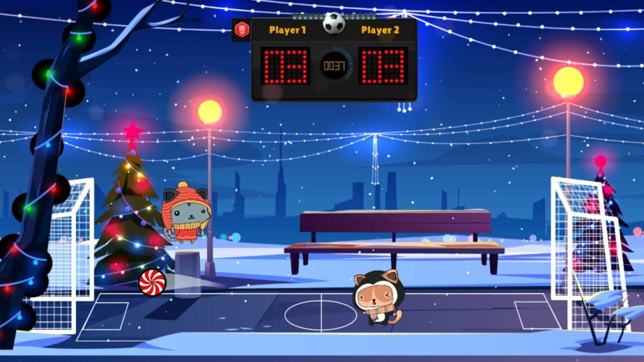 Kitten's Head Football: Winter Edition screenshot 2