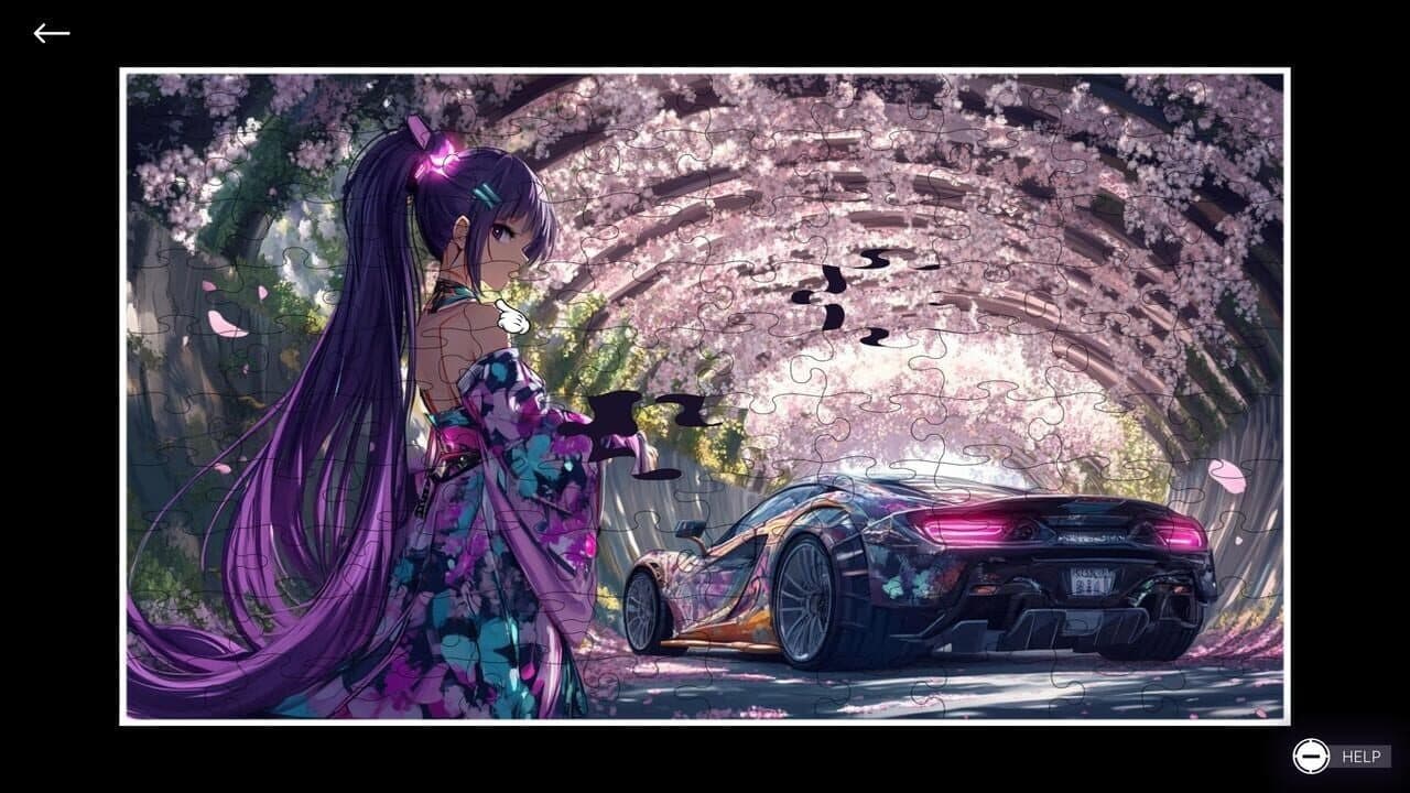 Anime Girls: JDM Car Passion Puzzle screenshot 1